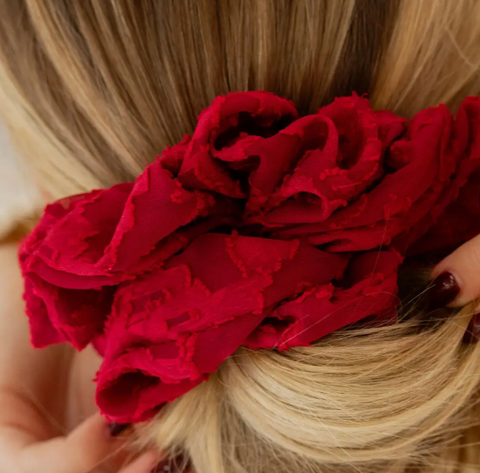Cranberry Jumbo Scrunchie