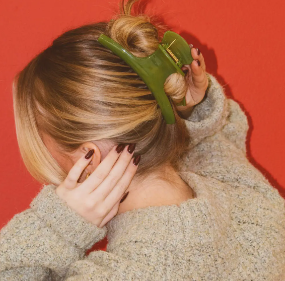 Holly Green Hair Clip