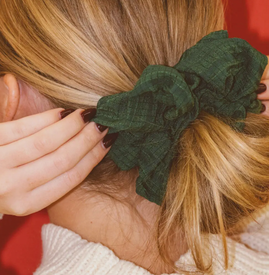 Jumbo Forest Green Scrunchie