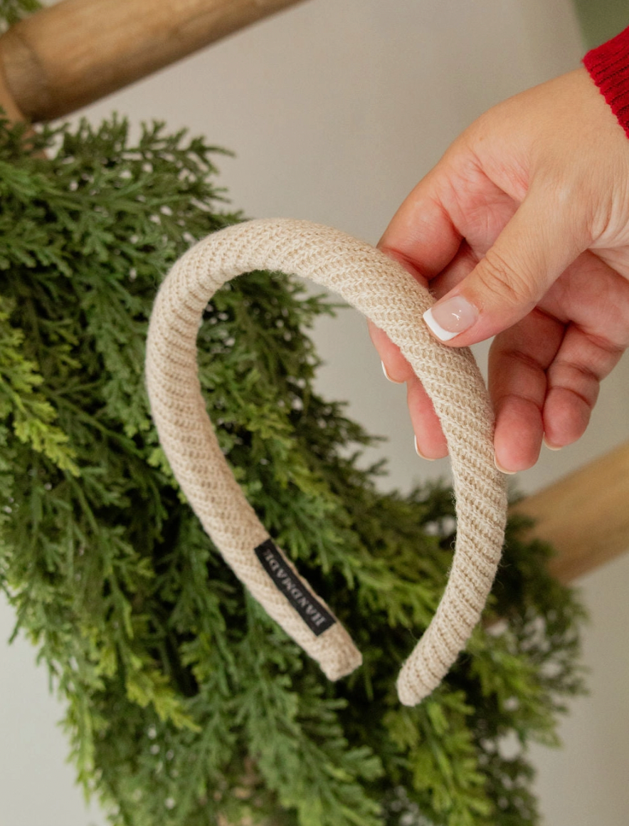 Cream Sweater Headband