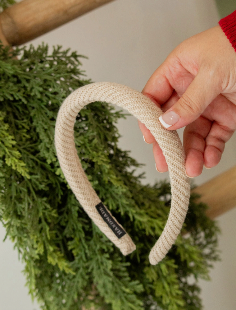 Cream Sweater Headband