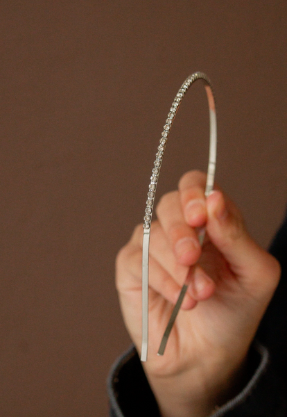 Crystal Studded Headband (Silver)