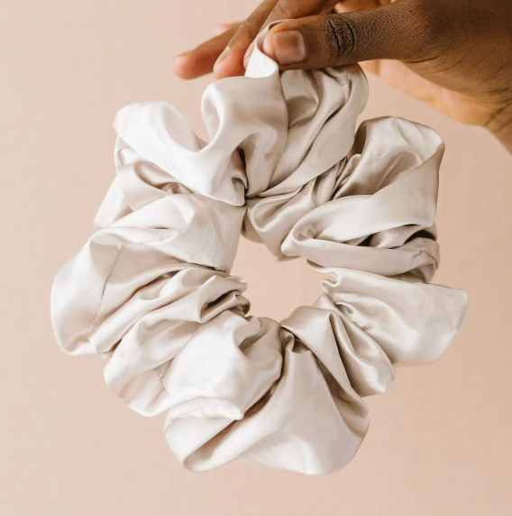 Jumbo Latte Satin Scrunchie