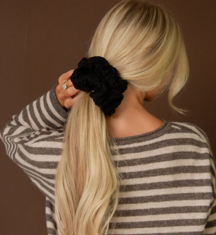 Jumbo Ruffle Scrunchie (Midnight)