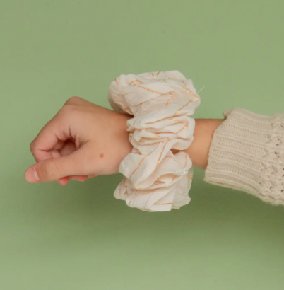 Silver & Gold Sparkle Scrunchie