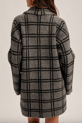 Cozy Gal Plaid Sweater Coat