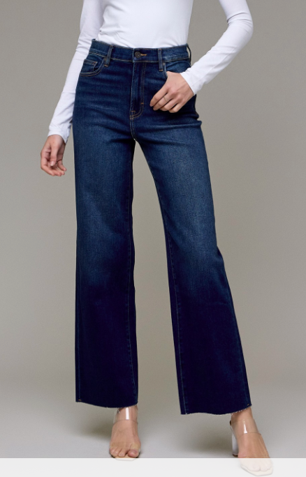 HIDDEN High Rise Dark Wash Straight Jeans (Kate)