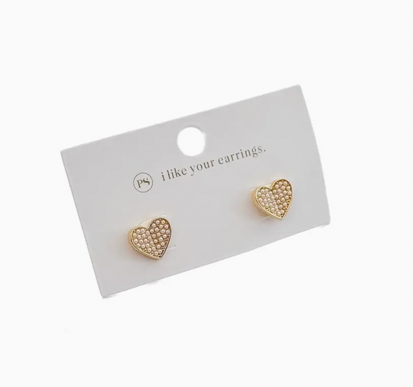 Heart Of Pearls Earrings