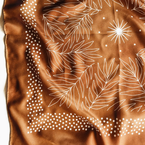 100% Silk Scarf (Amber)