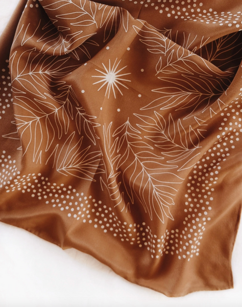 100% Silk Scarf (Amber)