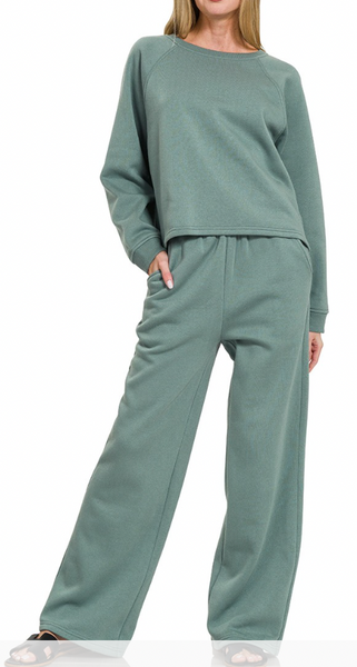 Comfort Unlocked Pullover & Sweatpants Set (Ash Jade)