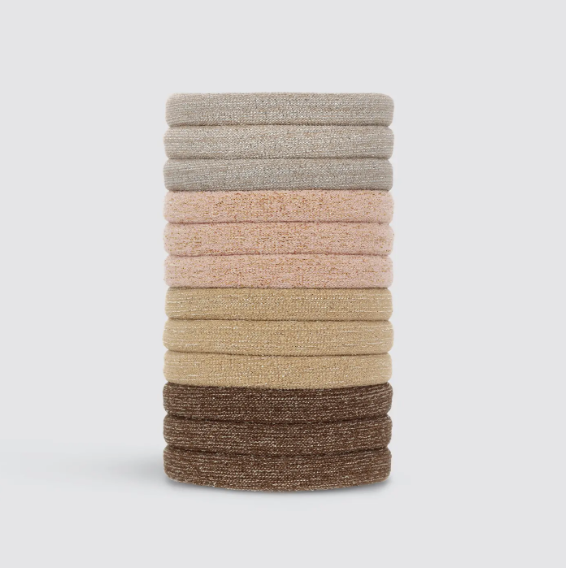 KITSCH Nylon Glitter Elastics (Neutral)