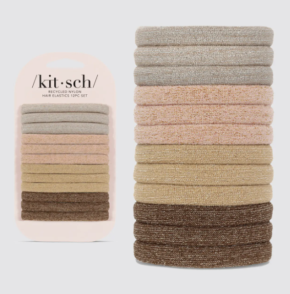 KITSCH Nylon Glitter Elastics (Neutral)