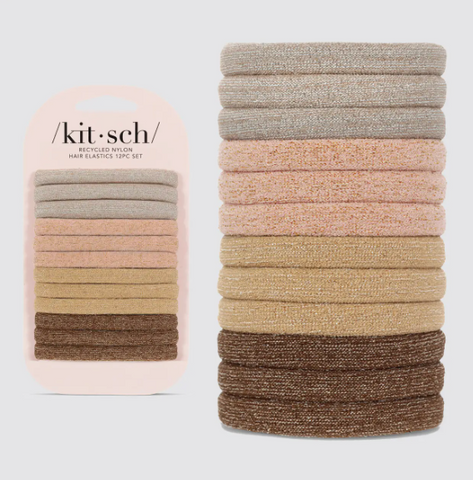 KITSCH Nylon Glitter Elastics (Neutral)