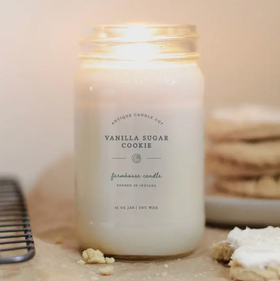 Vanilla Sugar Cookie 16oz Mason Jar Candle