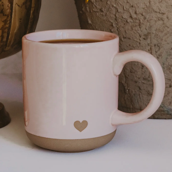 Blush Pink Heart Mug