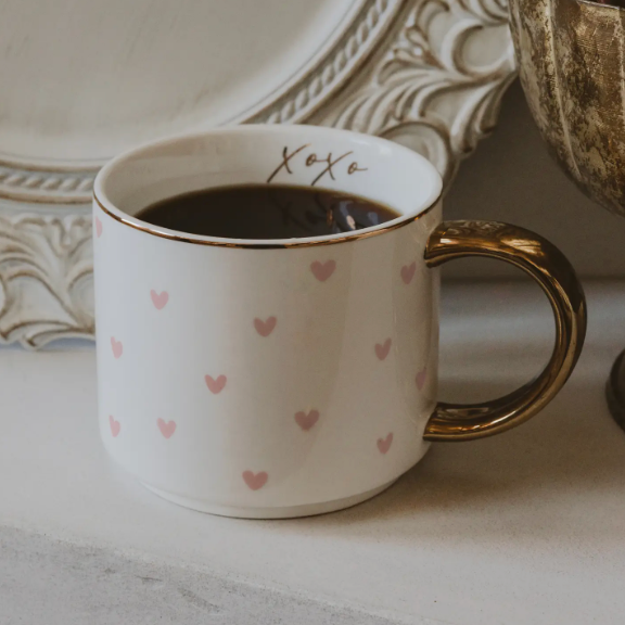 XOXO Gold Heart Mug
