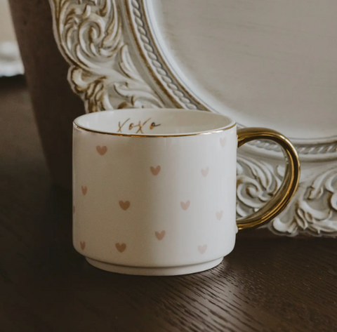 XOXO Gold Heart Mug