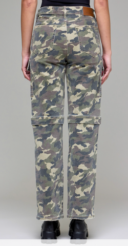 HIDDEN High Rise Camo Straight Jeans (Cady)