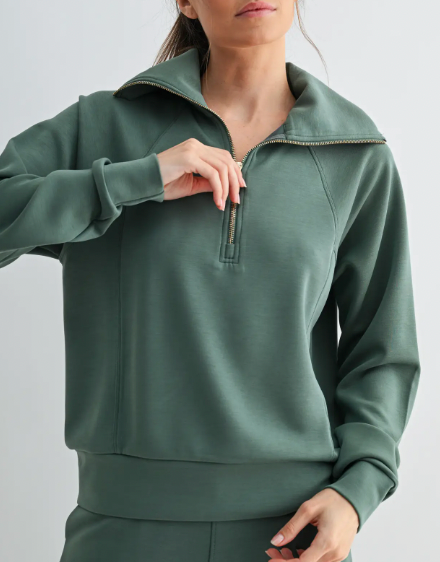 Half Zip Pullover (Eldergreen)