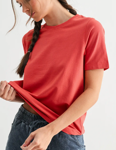 Classic Fit Basic Tee (Brushed Brick)