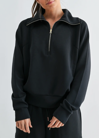 Half Zip Pullover (Black)