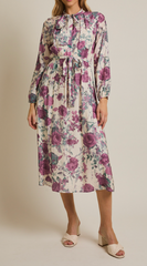 In Season Mauve Floral Dress