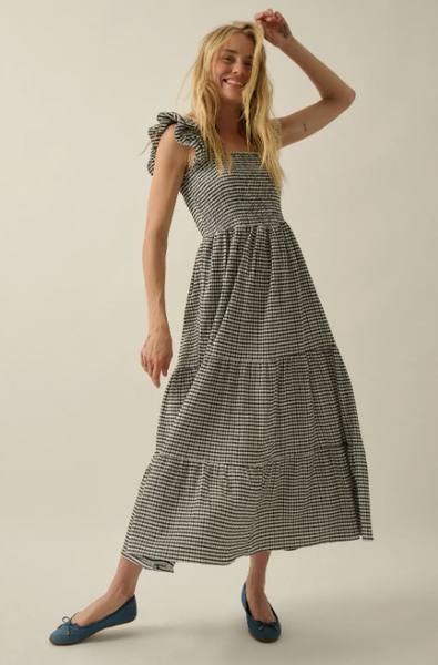 Timeless Gingham Dress (Black)