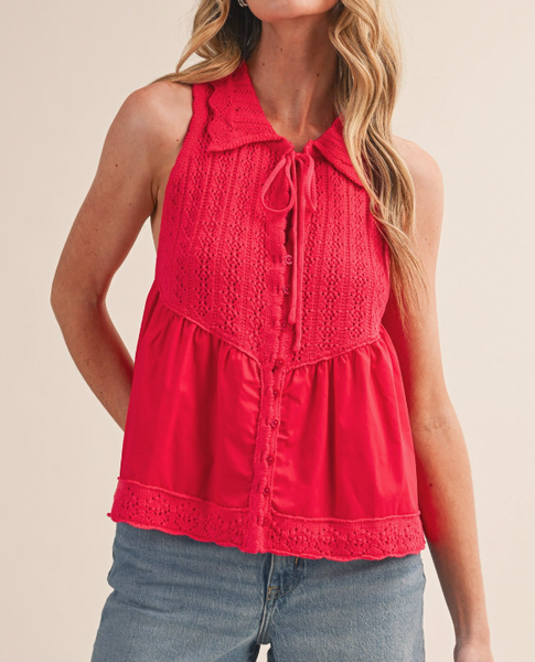 Cherry Pie Sweater Tank