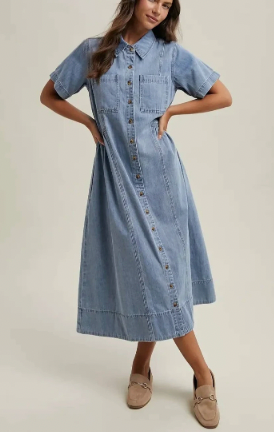 (SALE) Sweet As Pie Denim Dress