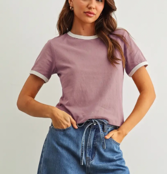 Forever Summer Basic Tee (Lavender)