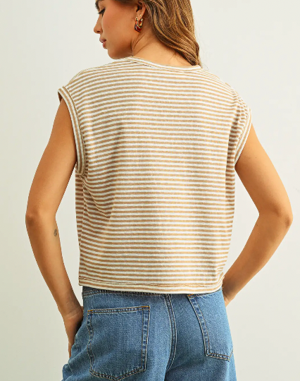 Lead The Way Stripe Tank Tee