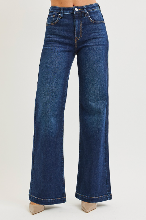 RISEN High Rise Wide Leg Denim (Jessica)