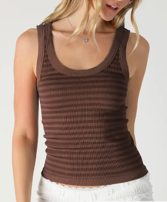 Here For It All Tank (Brown)