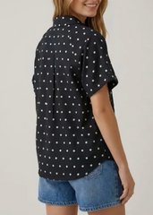 Dotted With Charm Blouse (Black)