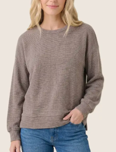 Cozy Town Waffle Sweater (Mocha)