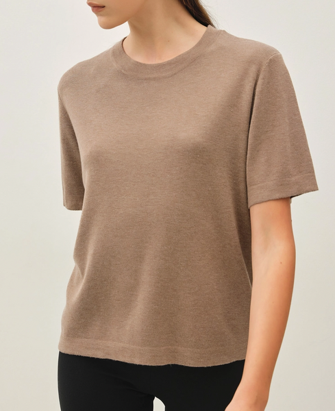 More Than A Feeling Cashmere Sweater Tee (Mocha)