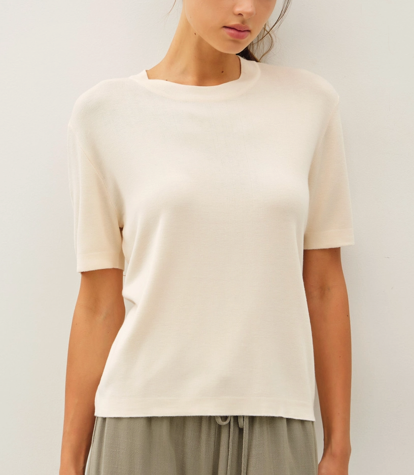 More Than A Feeling Cashmere Sweater Tee (Vanilla)