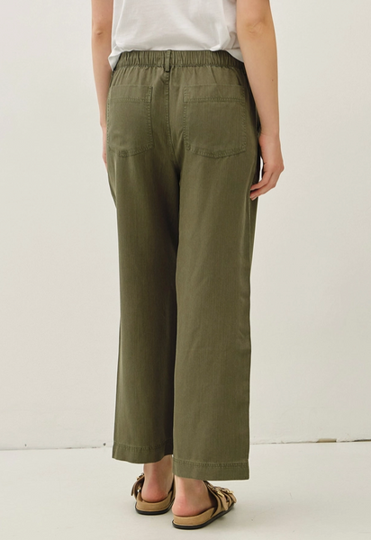 Without You Wide Drawstring Pant (Olive)