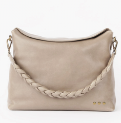 Pebbled Crossbody Bag (Taupe)