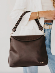 Pebbled Crossbody Bag (Chocolate)