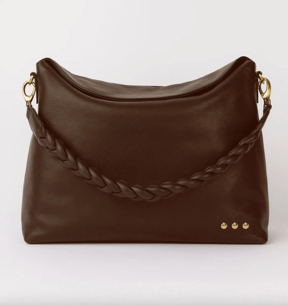 Pebbled Crossbody Bag (Chocolate)