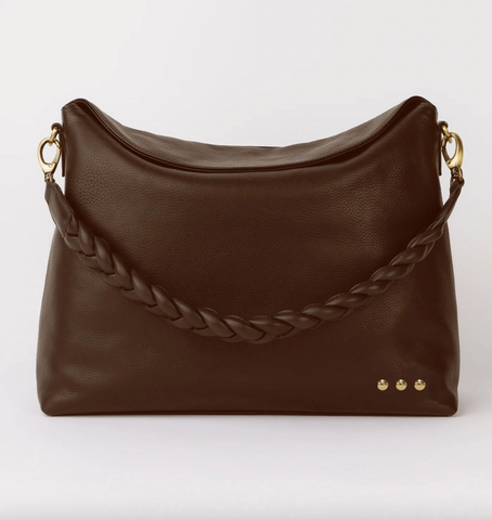 Pebbled Crossbody Bag (Chocolate)