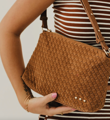 Suede Crossbody Bag (Camel)