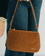Suede Crossbody Bag (Camel)
