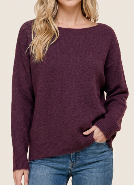 Added Comfort Sweater (Plum)