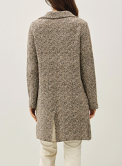 Season's Delight Boucle Knit Coat with Double Button Closure