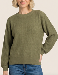 Spiced Cider Textured Sweater (Olive)