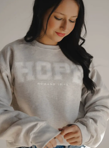Hope Varsity Graphic Crew - Grey