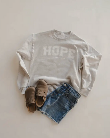 Hope Varsity Graphic Crew - Grey